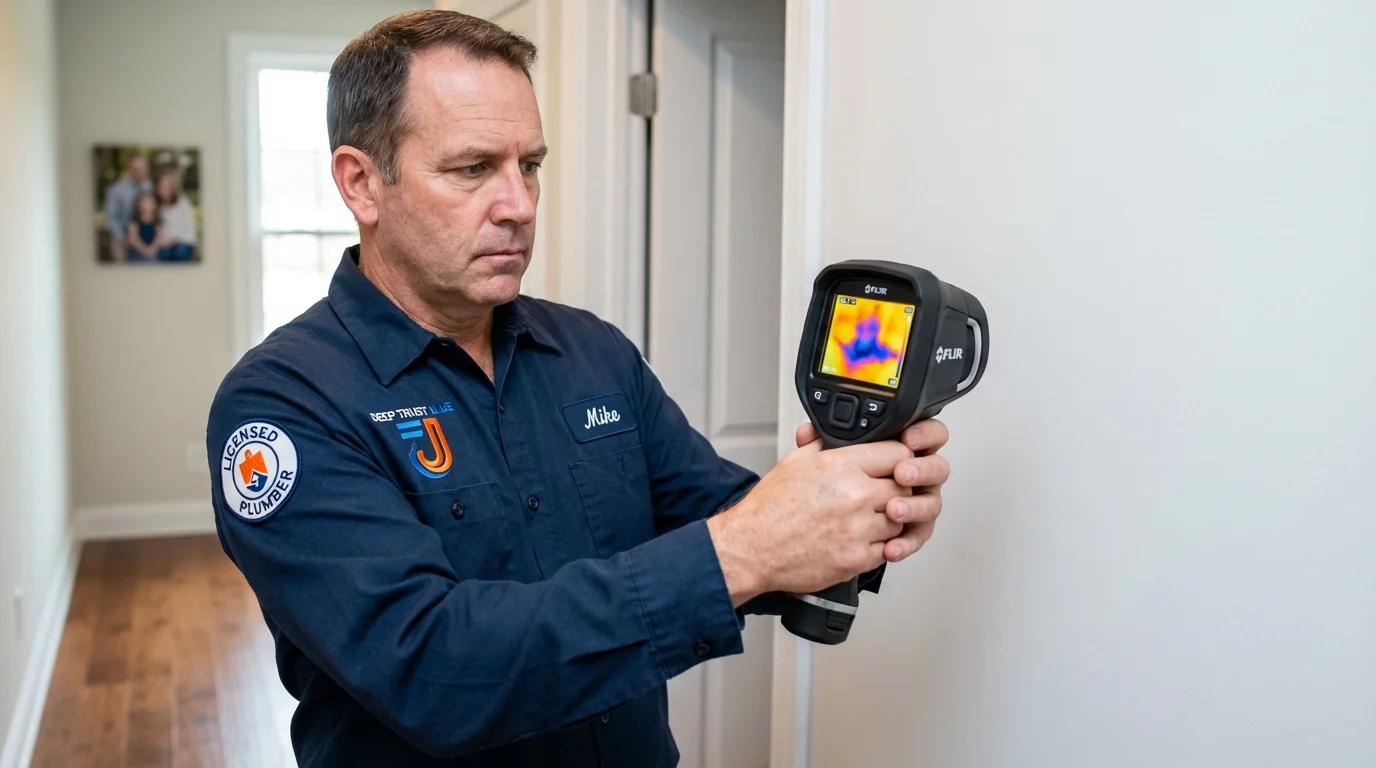 Thermal imaging leak detection by Johns Plumbing LLC in Williamsville